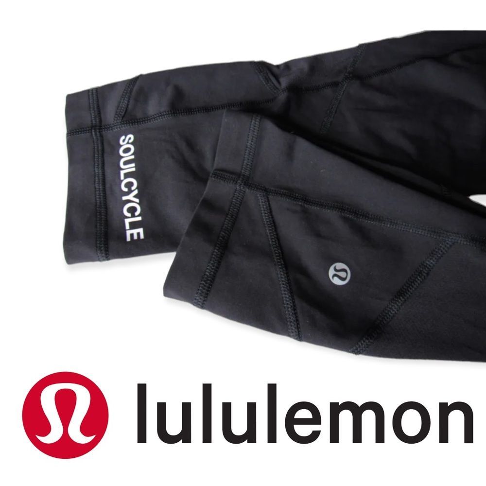 Black lululemon x soul cycle 21" Speed Up Crop Tights